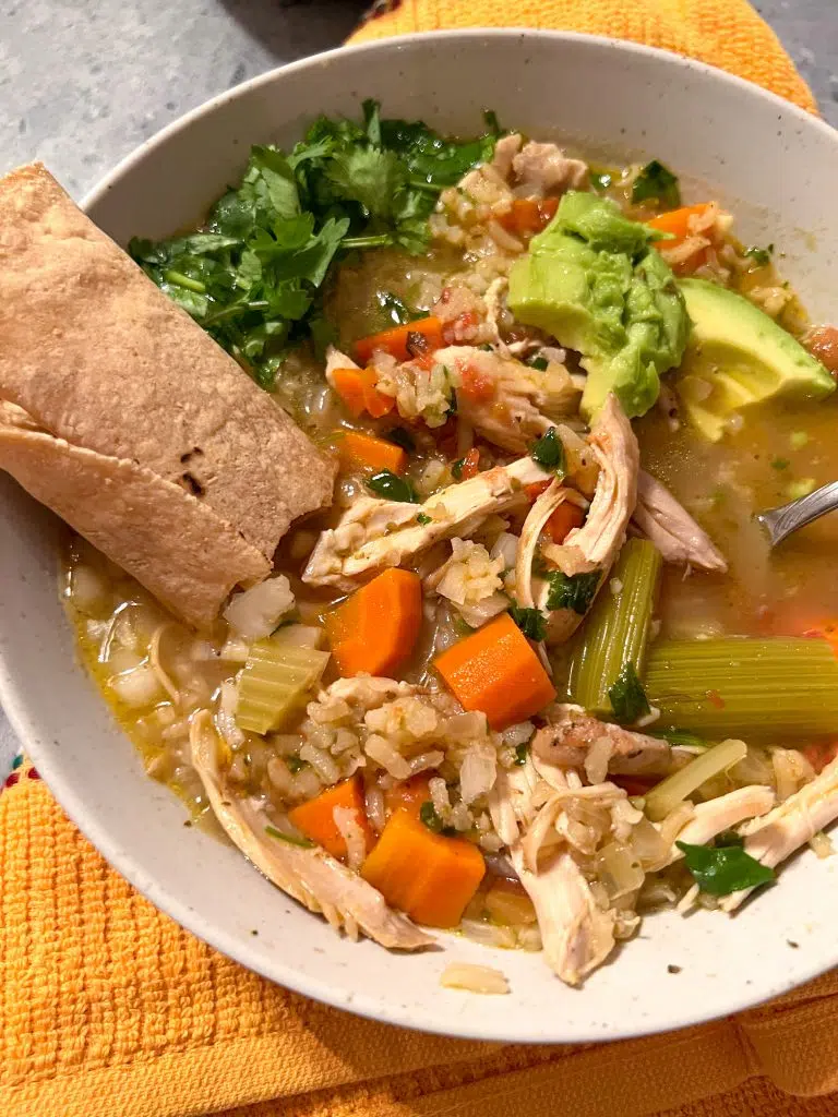 Mexican Chicken and Rice Soup - The Bite with Jackie