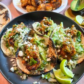 smoky shrimp tacos square